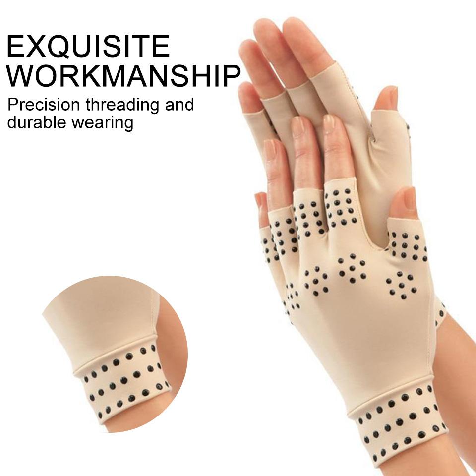 Gobygo 1Pair Dispensing Pressure Half-Finger Gloves Lightweight Breathable Non-Slip Fitness Riding Fishing Climbing Men Women