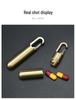 Compact Brass Pill Bottle: Waterproof, Dustproof, Moisture-Proof Storage Jar with Key Hook - Ideal for Travel or Everyday Use.