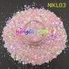 Bulk Holographic Macaroon Polyester Chunky Mixed Glitter  for Epoxy Resin Crafts Tumblers Christmas Decorations