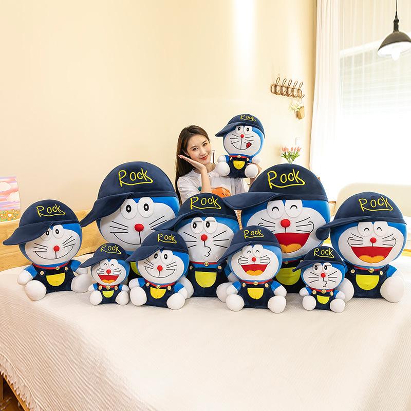 Bambola gatto robot jingle creativa gatto vestito con cappello peluche Doraemon grande carino regalo per bambini