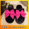 2025ins white exterior wear fashionable and cute home indoor non-slip cotton shoes thick-soled fluffy slippers