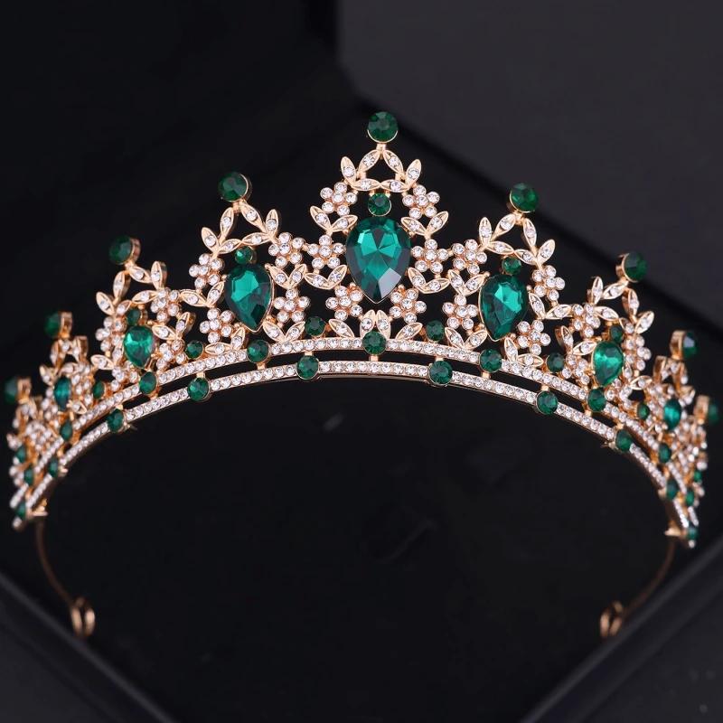 Baroque Crystal Crown Tiara for Women Bride Rhinestone Prom Diadem Bridal Wedding Hair Accessories Jewelry Tiaras and Crowns