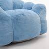 Lotus-shaped beanbag sofa for adults, short-pile fabric. No assembly, easy to move, suitable for living room, bedroom, other environments Blue
