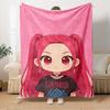 K-POP Anime Girls Group  Four Seasons Soft Warm Blanket  All-Season Thick Knit Polyester Bedspread for Bed, Camping, Travel  Perfect Gift