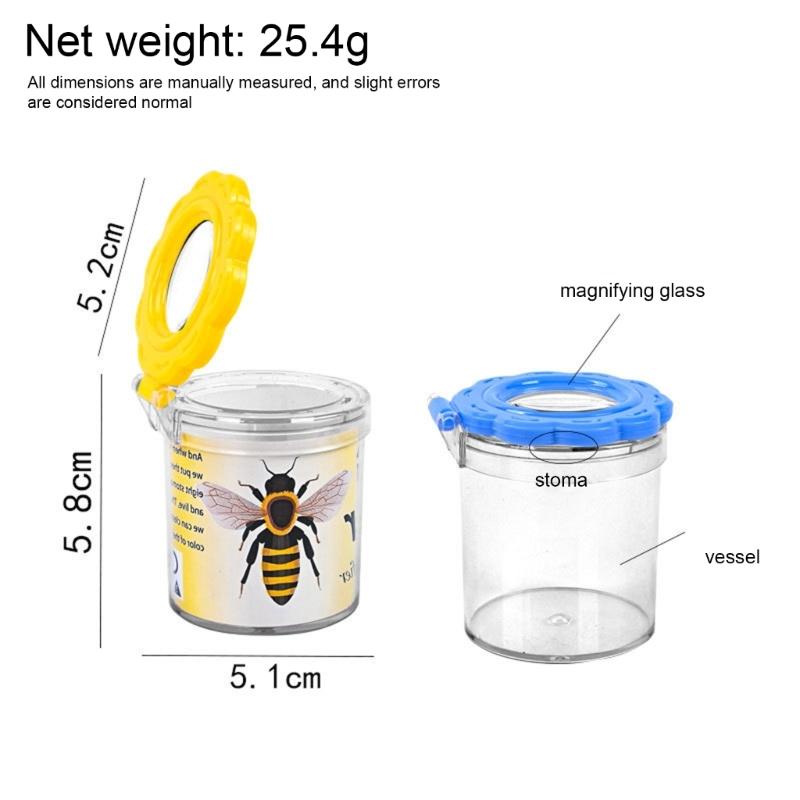 4Pcs Insect Observation Box With Magnifying Lid And Tweezer For Kids Science Exploration Outdoor Exploration