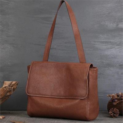 Genuine Leather Women's Bag Large Capacity Tote Bag Simple Commuting Soft Cowhide Shoulder Bags