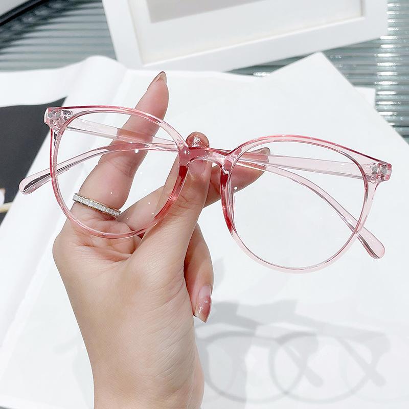 Anti Blue Light Glasses Artistic Myopia Glasses Frame Flat Lens Glasses Pc Material For Daily Shopping Party