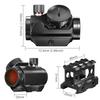 Tactical Red Dot Sight Reflex Optics 2 MOA Precision Compact Sight with High Profile Mount for 20mm Picatinny Rail