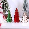 Miniature Wooden Christmas Tree Toy - 2025 Holiday Decoration, Christmas Party Gift for Kids, Home Ornament Hanging Decor