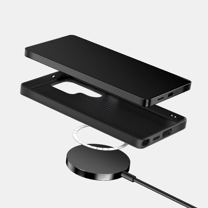 Magsafe Magnetic Wireless Charging Shockproof Phone Case For Samsung S25 Ultra Edge S24 Ultra Plus FE Hard PC+Soft TPU Back Case