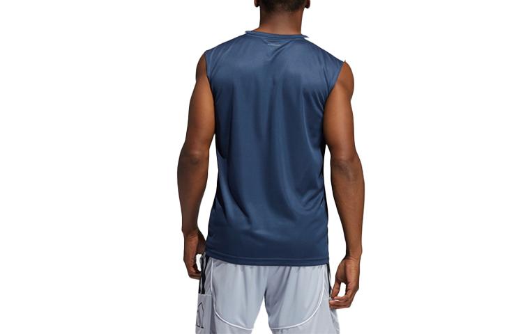 Men's Adidas Tank Tops Men's Navy Blue/White Crew Neck Moderate Other