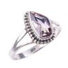 Natural Pink Amethyst Gemstone Handmade 925 Solid Sterling Silver Ring S.10 h6q94