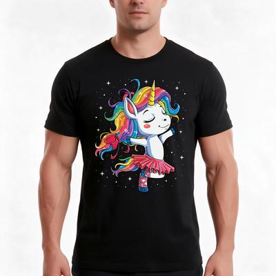 Ballet Dancer Unicorn T Shirt Kids Girls Rainbow Ballerina Gifts Party Unisex Unisex Tshirt