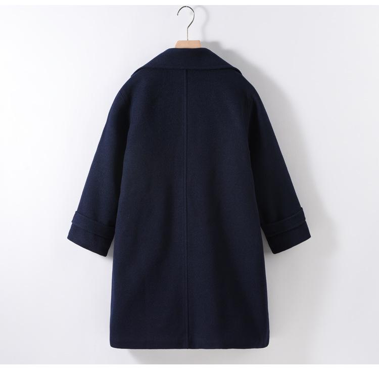 Girls' British College Style Wool Coat - Warm, Thickened, Mid-Length, Cotton-Padded Winter Wear 2025