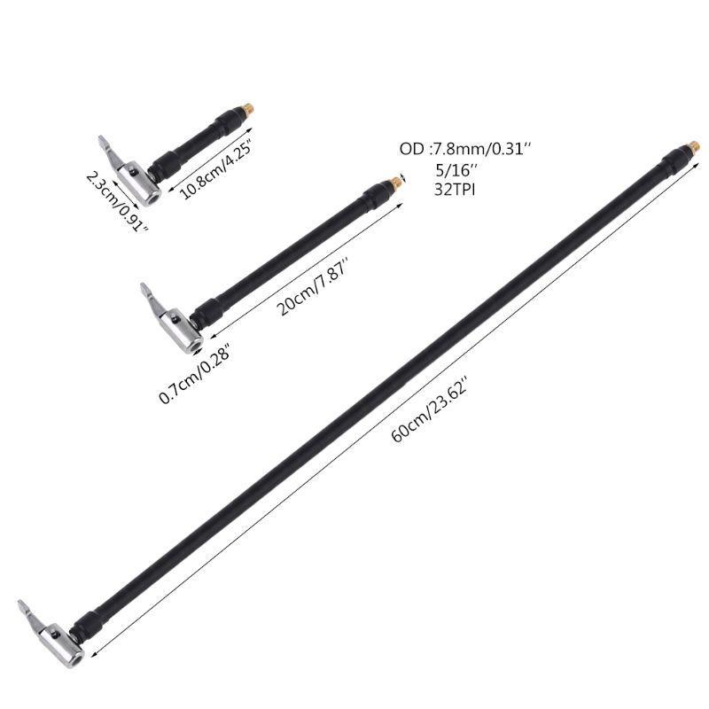 652F Car Tire Air Inflator Hose Inflatable Extension Tube Adapter Twist Air Connection Locking Air Chuck Motorcycle Bike