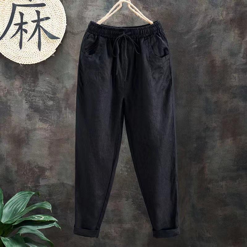 

Брюки женские мешковатые брюки большого размера Radish ретро L чёрный