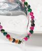 Jbans Classic Chrysanthemum Pendant 4Mm Slim Mixed Color Gemstone Bracelet (C2503Ac1337_Gn)
