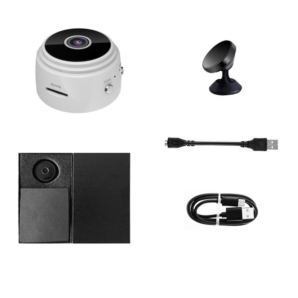

Wireless Camera HD 1080p Voice Video Recorder Night Vision USB Rechargeable Remote Viewing Strong Magnetic for Infants and Pets White