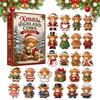 2026 Animal Christmas Advent Calendar, 24-Day Holiday Blind Box Countdown Gift Set for Kids, Collectible Animal Figures Xmas Party Favor