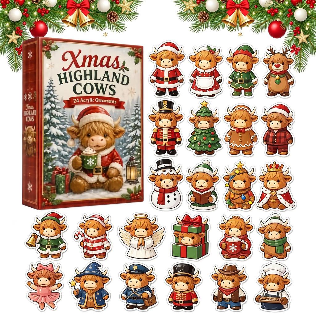 2026 Animal Christmas Advent Calendar, 24-Day Holiday Blind Box Countdown Gift Set for Kids, Collectible Animal Figures Xmas Party Favor