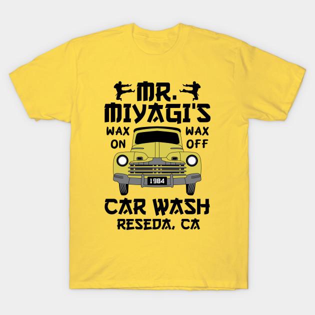 

Men Black Print T-shirt Mr Miyagi S Car Wash No-Cut Transfer Paper Print Cotton Tshirt XL жёлтый