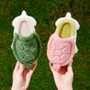 Creative Cute Turtle Cotton Slippers for Kids - Warm, Plush, Thick-Soled Winter Indoor Shoes