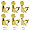 6Pcs Guitar String Tuning Pegs 3R+3L Tuner Machine Heads 1:14 Ratio Guitar Tuning Tuners Head Replacement with Screws