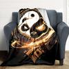 1pc Panda YinYang Blanket, Lightweight Flannel Blanket for Sofa, Bed, Travel, Camping, Living Room, Office,144