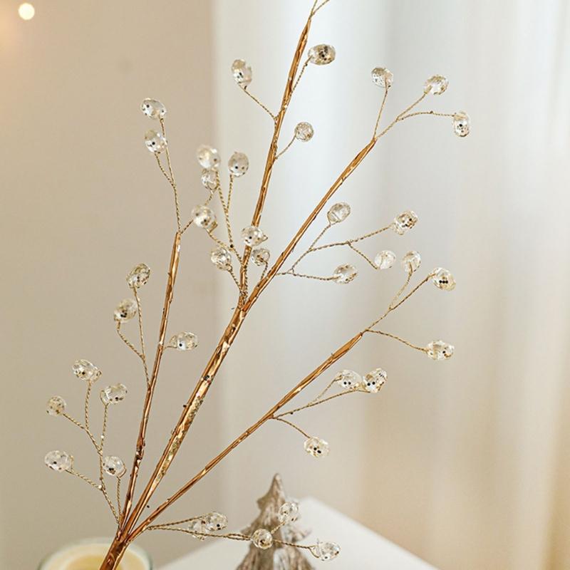 5Pcs Stem Branches for Christmas Tree Embellishment Vase Decorative Sticks Seasonal Wedding Decoration Accessories
