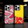 Watermelon Art Phone Case For iPhone 17,16,15,14,13,12,11,Pro Max,Plus Candy Silver Cover