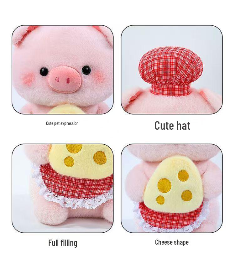 Hugging Cheese Pig Plush Doll - Soothing Gift for Girls