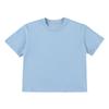 Children's Pure Cotton Round Neck T-shirt - Solid Color, Loose Drop Shoulder, Short Sleeve - Spring/Summer for Boys & Girls