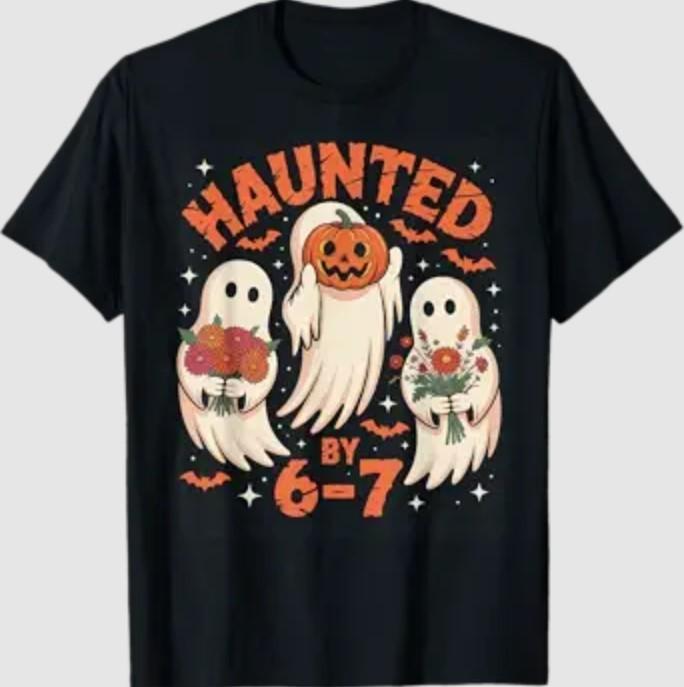 67 Meme Halloween Haunted by 6 7 Six Seven T-Shirt Unisex T-Shirt XL