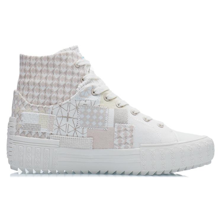 Li-Ning CF WuXing Canvas Hi Shoes 'White Grey' Men's AGCR490-3