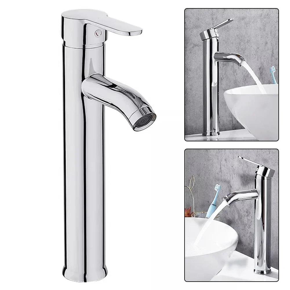 Bathroom Basin Faucet With 60CM Hoses Hot Cold Mixer Tap Deck Mounted Stainless Steel Bathroom Washbasin Sink Bathtub Faucet