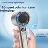 2024 Yeni Taşınabilir 120 Hızlı El Tipi Buz Kaplama Fanı Dijital Ekran Türbin Storm Semiconductor 1800mah Mini Fan