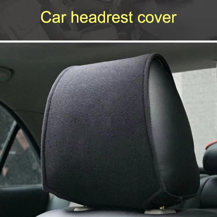 High-end Car Headrest Cover Auto Head Pillow Pillowcase Car Sticker For Ford Focus Fiesta EcoSport ESCORT Ranger Fusion Mondeo