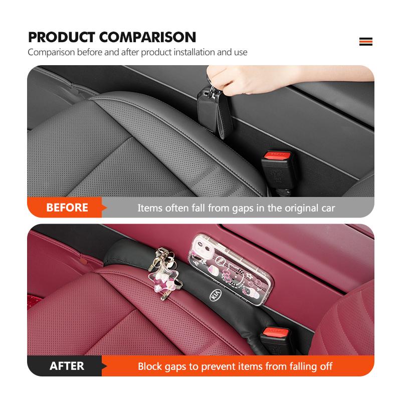 For KIA Car Logo General Seat Gap Filler Leak-proof Filling Strip Auto Decorative Accessories Cerato Proceed Venga Stonic