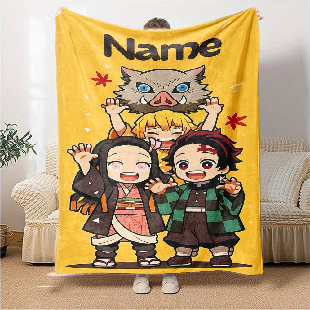 Custom Name Flame Passion Name'S Journey Party Blanket For Couch Bed Plush Cozy Fuzzy Blanket Super Soft Warm Blankets For Fall And Winter 0916304
