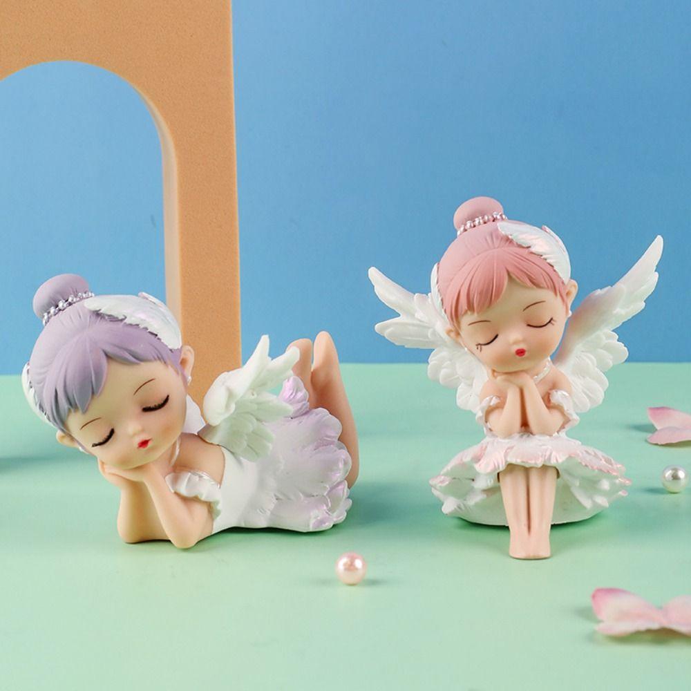 Angel Girls Statue Creative Desktop Decor Ornaments Ballet Girl Figurines Home Decoration