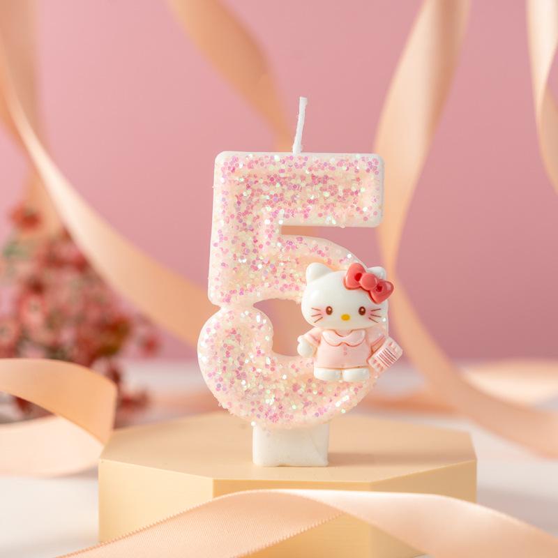 Cross-Border Cute Cartoon Cat Birthday Candle Cake Decorations - Handmade DIY Ornaments.