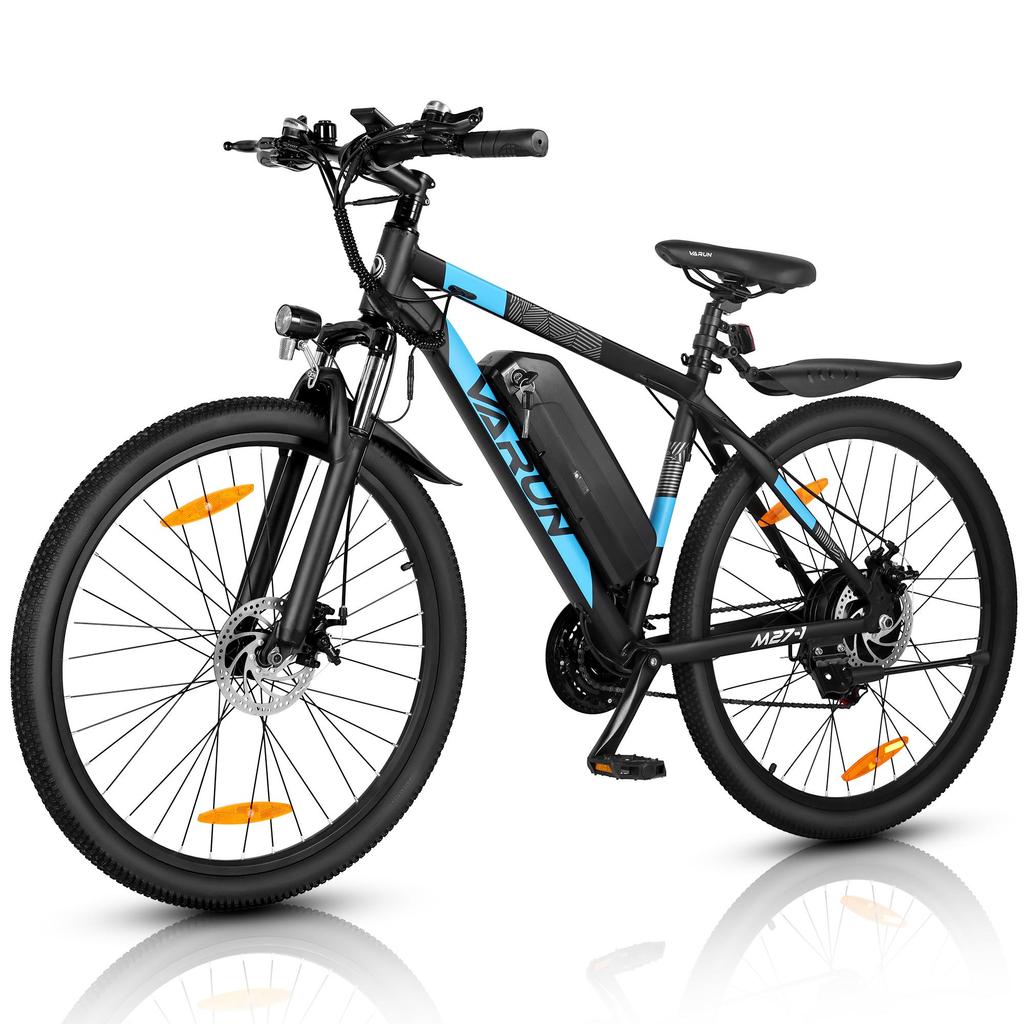 VARUN M27-1 All-Terrain Elektrofahrrad mit Vorderradfederung Stoßdämpfung 27,5 Zoll Schmalreifen 48V13Ah Akku 500W Motor E-Mountainbike
