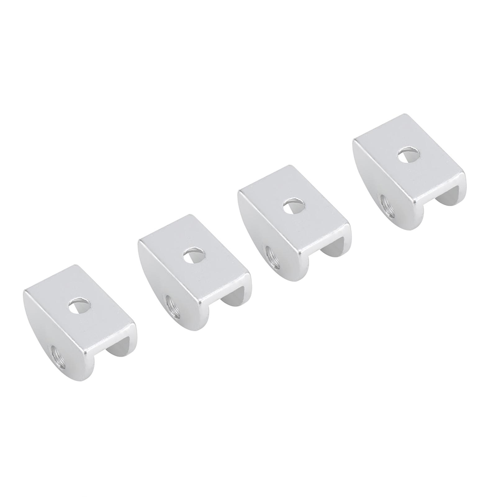 

4Pcs Space Aluminum Glass Clamp Holder Window Fixing Clip Arc Bracket for Thickness 5 8mm S