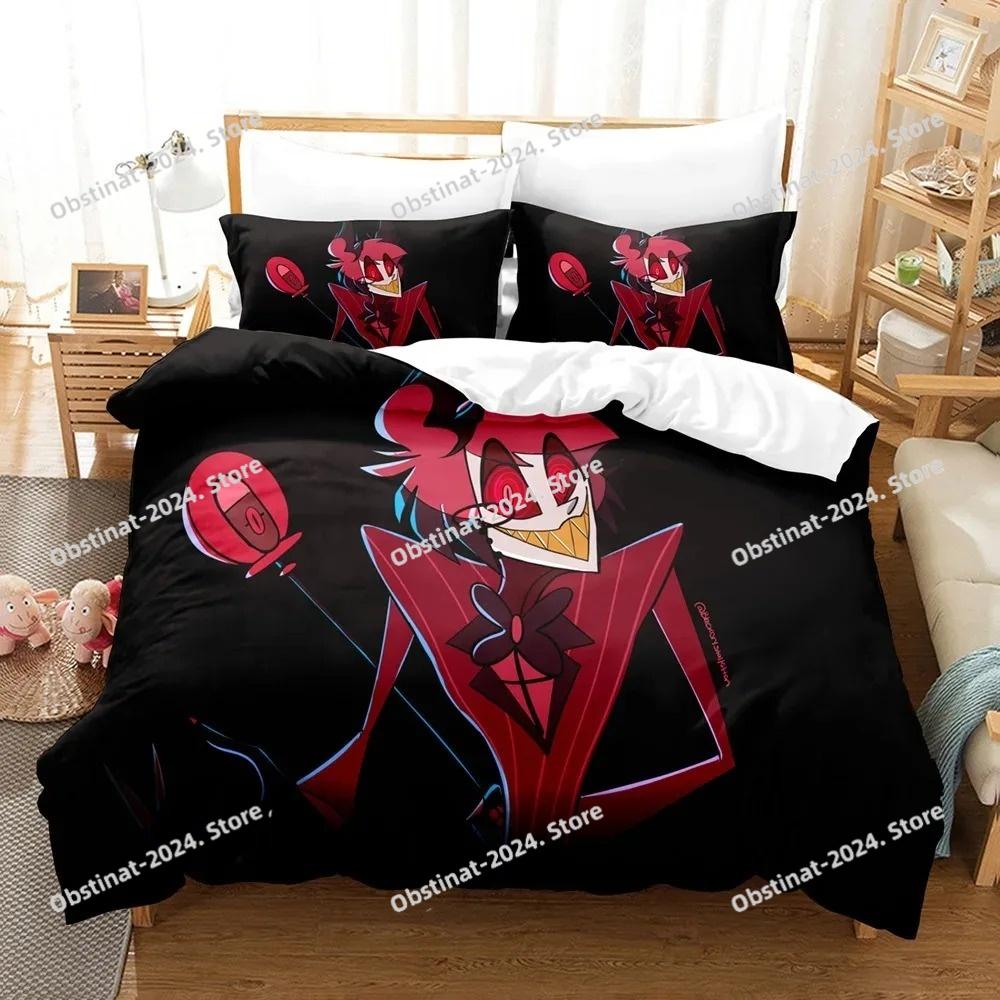 Fashion Cartoon Hazbin Hotel Bedding Set Duvet Cover Set With Pillowcase Twin Full Queen King Bedclothes Bed Linen Home Textiles