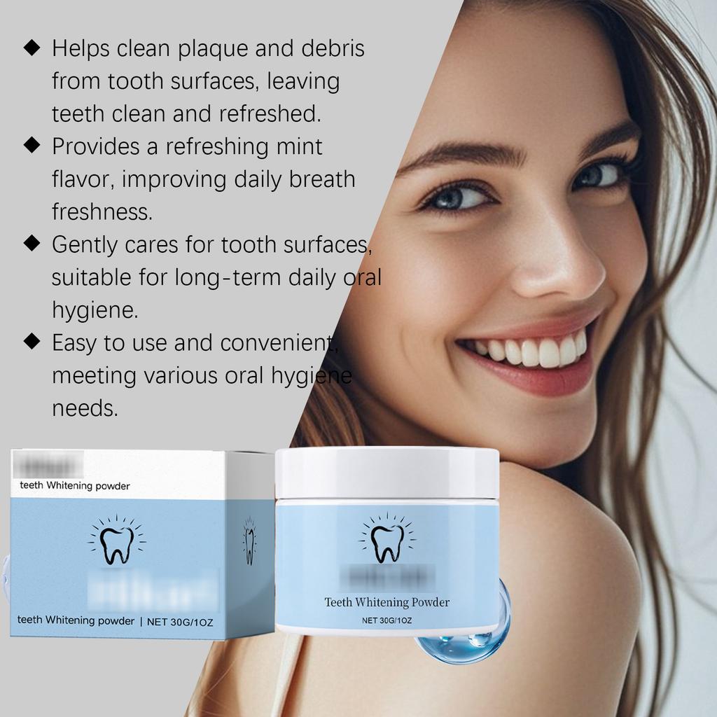 Shine Care Tandpoeder Dagelijkse Milde Reiniging Tanden Bleken Verwijderen Vlekken Frisse Adem Mondverzorging 30g
