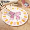 Cartoon Bow Round Carpet Home Sofa Study Round Carpet Girls Bedroom Bedside Carpet