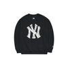 MLB FW22 Logo Printed Round Neck Long Sleeve Vintage Sweatshirt Unisex sweatshirt Black 3AMTE0124-50BKS