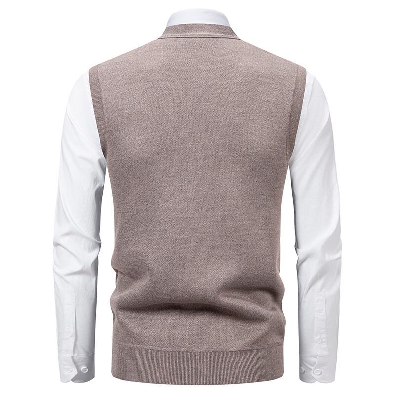 TUCANO Men's Plus Velvet Knitted V-Neck Cardigan Vest