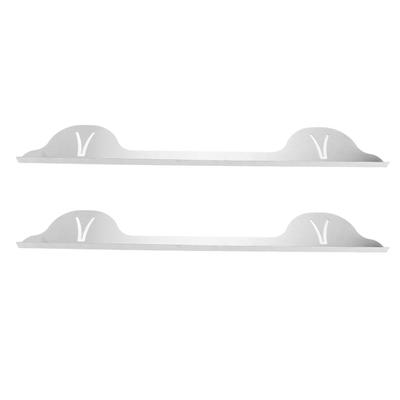 2PCS Stainless Steel Stove Counter Gaps Cover Heat Resistant Stove Gaps Guards Range Trim Kit for Kitchen Silver