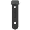 Shelf Brackets 4 pcs 15 x 2.5 x 11.5 cm Black Stainless Steel